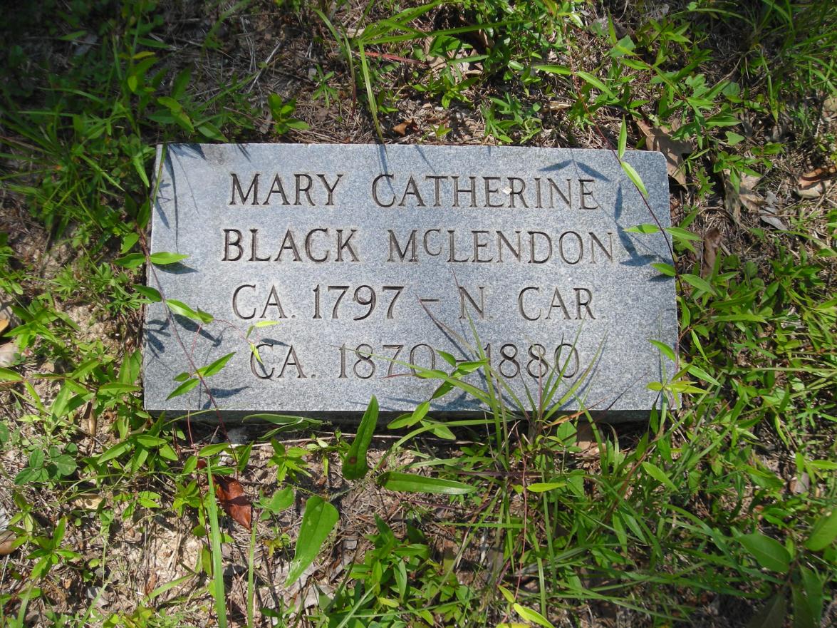 Photo of headstones/Mary Catherine Black McLendon c1797-c1870 hdstn  Salem cem Miss